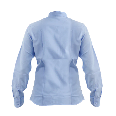 blusa celeste oxford mujer