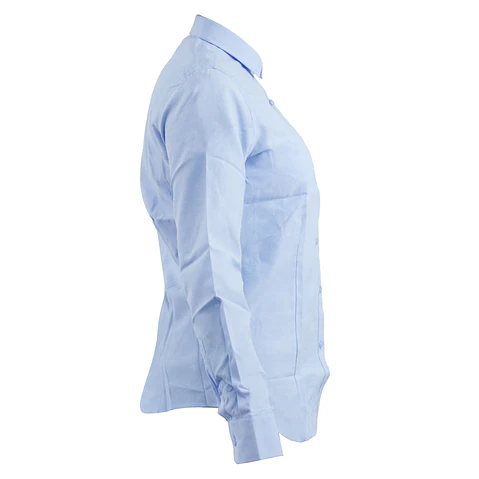 blusa celeste oxford mujer